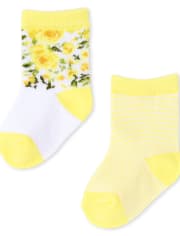Lot de 6 chaussettes mi-longues Daisy pour bébé fille