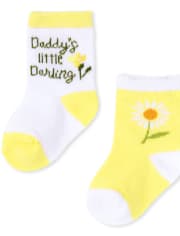 Lot de 6 chaussettes mi-longues Daisy pour bébé fille
