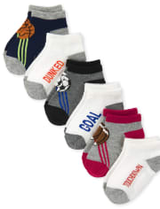 Toddler Boys Sport Ankle Socks 6-Pack