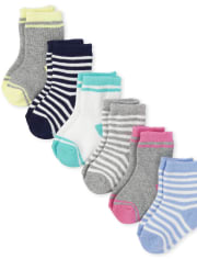 Baby Boys Striped Midi Socks 6-Pack