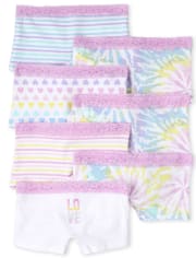 Girls Tie Dye Girl Shorts 7-Pack