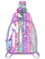 Girls Rainbow Leopard Backpack  The Children's Place - NEON BERRY
