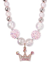 Girls Tiara Beaded Necklace And Bracelet Set