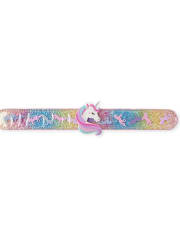 Girls Unicorn Heart Slap Bracelet