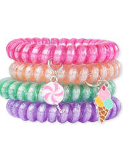 Girls Sweets Coil Bracelet 4-Pack