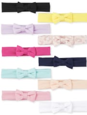 Baby Girls Bow Headwrap 10-Pack