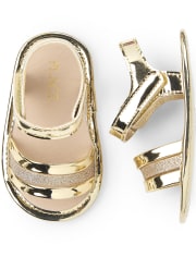 Baby Girls Metallic Glitter Sandals