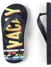 Boys Vacay Mode Flip Flops