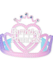 Diadema de tiara de princesa de cumpleaños para niñas