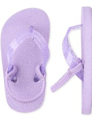 Chanclas con purpurina para niñas pequeñas