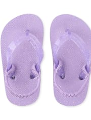Chanclas con purpurina para niñas pequeñas