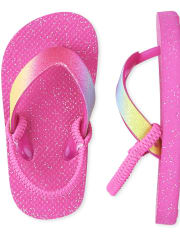 Chanclas con purpurina para niñas pequeñas