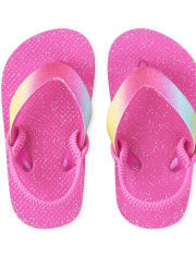 Chanclas con purpurina para niñas pequeñas