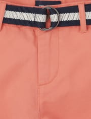 Boys Belted Chino Shorts