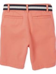 Boys Belted Chino Shorts