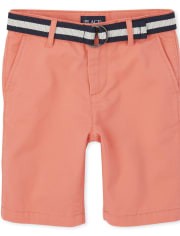 Boys Belted Chino Shorts
