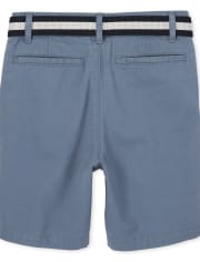 Shorts chinos con cinturón para niños