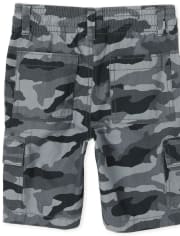 Boys Camo Pull On Cargo Shorts