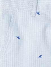 Boys Striped Oxford Chino Shorts