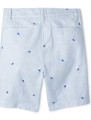 Boys Striped Oxford Chino Shorts
