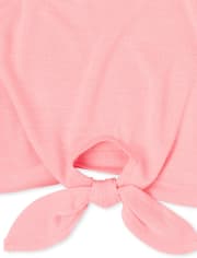 Girls Tie Front Top