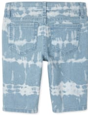 Girls Tie Dye Denim Skimmer Shorts