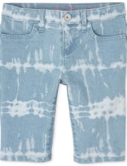 Girls Tie Dye Denim Skimmer Shorts