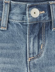 Girls Denim Midi Shorts
