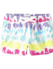 Girls Tie Dye Twill Pull On Shorts