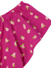 Girls Floral Smocked Top