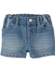 Baby And Toddler Girls Denim Shortie Shorts | The Children's Place 