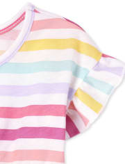 Toddler Girls Rainbow Striped 2-Piece Set