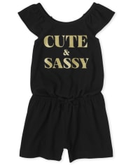 Barboteuse à volants mignonne et impertinente pour bébés et petites filles