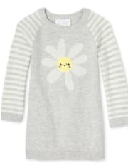 Baby And Toddler Girls Daisy Striped Sweater Dress