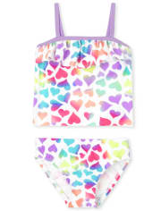 Baby And Toddler Girls Heart Tankini Swimsuit