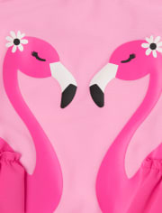 Baby And Toddler Girls Flamingo One Piece Swimsuit
