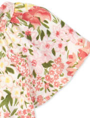 Toddler Girls Floral Chambray 2-Piece Set