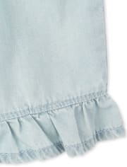 Toddler Girls Floral Chambray 2-Piece Set