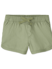 Pantalones cortos de sarga para bebés y niñas pequeñas