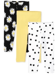 Toddler Girls Print Capri Leggings 3-Pack