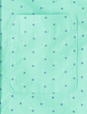 Chemise boutonnée en popeline imprimée pour garçon