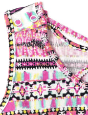 Baby And Toddler Girls Print Cross Back Romper