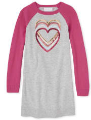 Vestido Niña Corazón Raglan Suéter