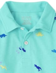 Baby And Toddler Boys Print Jersey Polo