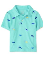 Baby And Toddler Boys Print Jersey Polo