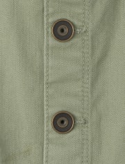 Girls Button Front Shortalls