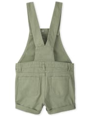 Girls Button Front Shortalls