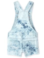 Short en denim tie-dye pour fille