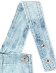 Short en denim tie-dye pour fille