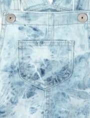 Short en denim tie-dye pour fille
